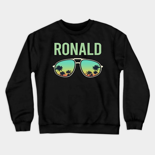 Cool Glasses - Ronald Name Crewneck Sweatshirt by songuk